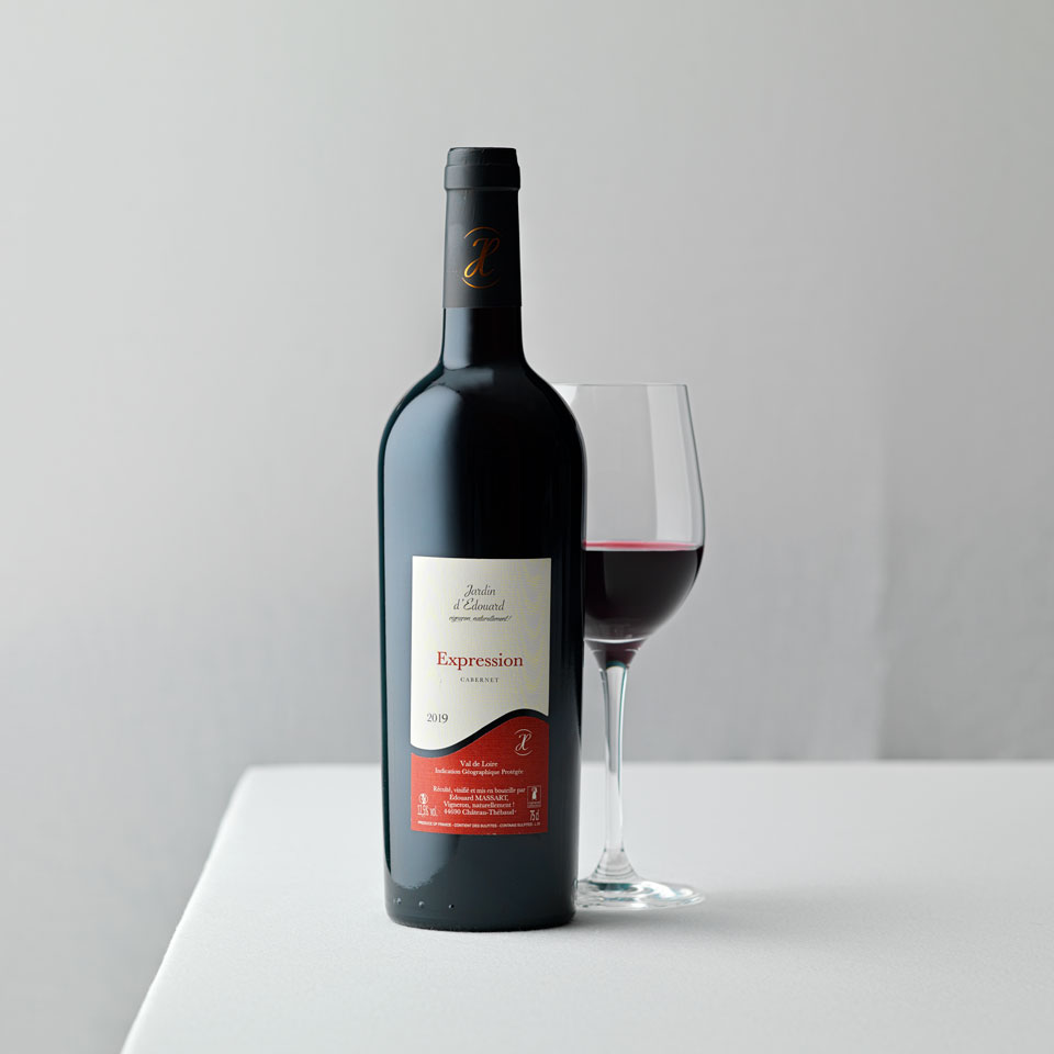 Bouteille d'Expression Cabernet Franc et Cabernet Sauvignon, vin rouge de loire