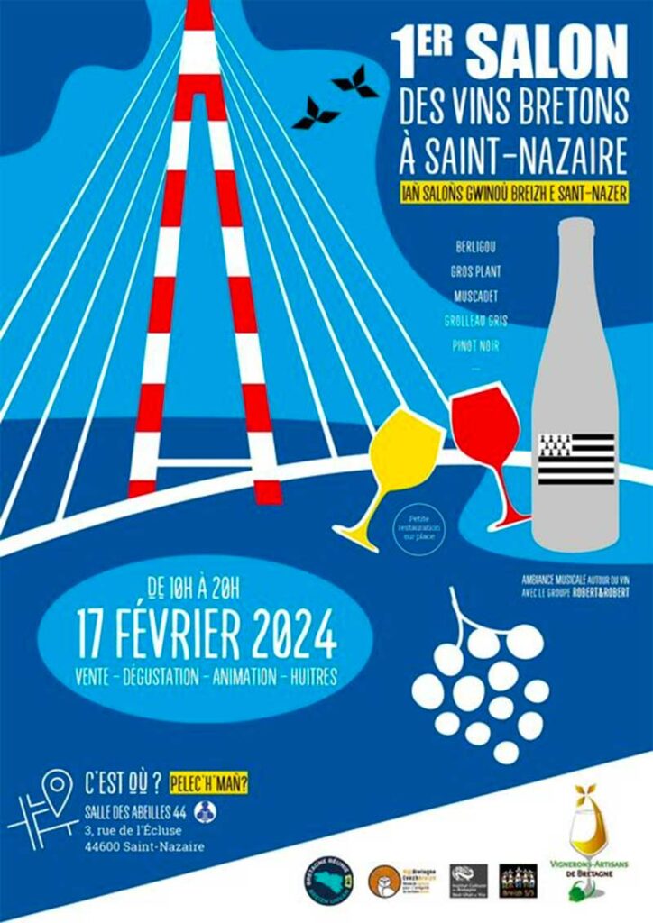 Affiche du salon des vins bretons de St Nazaire