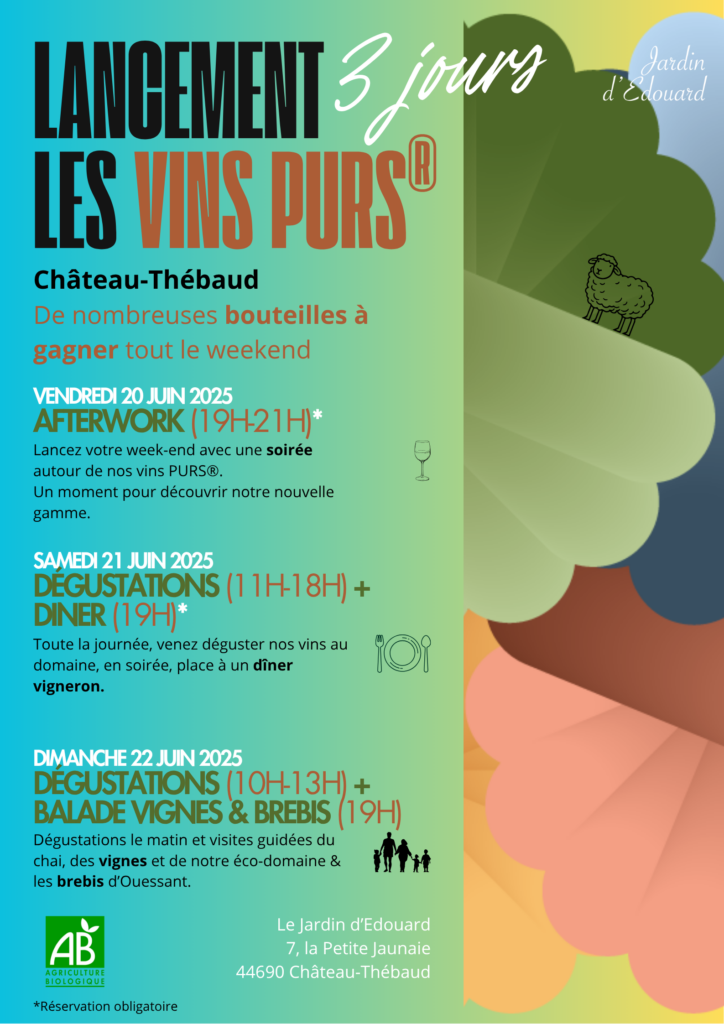 Programme du weekend au Jardin d'Edouard